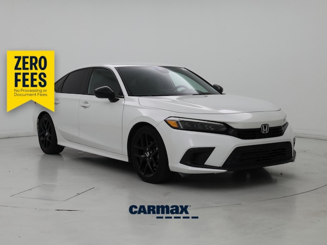 White 2022 Honda Civic Sedan Front-Wheel Drive Automatic