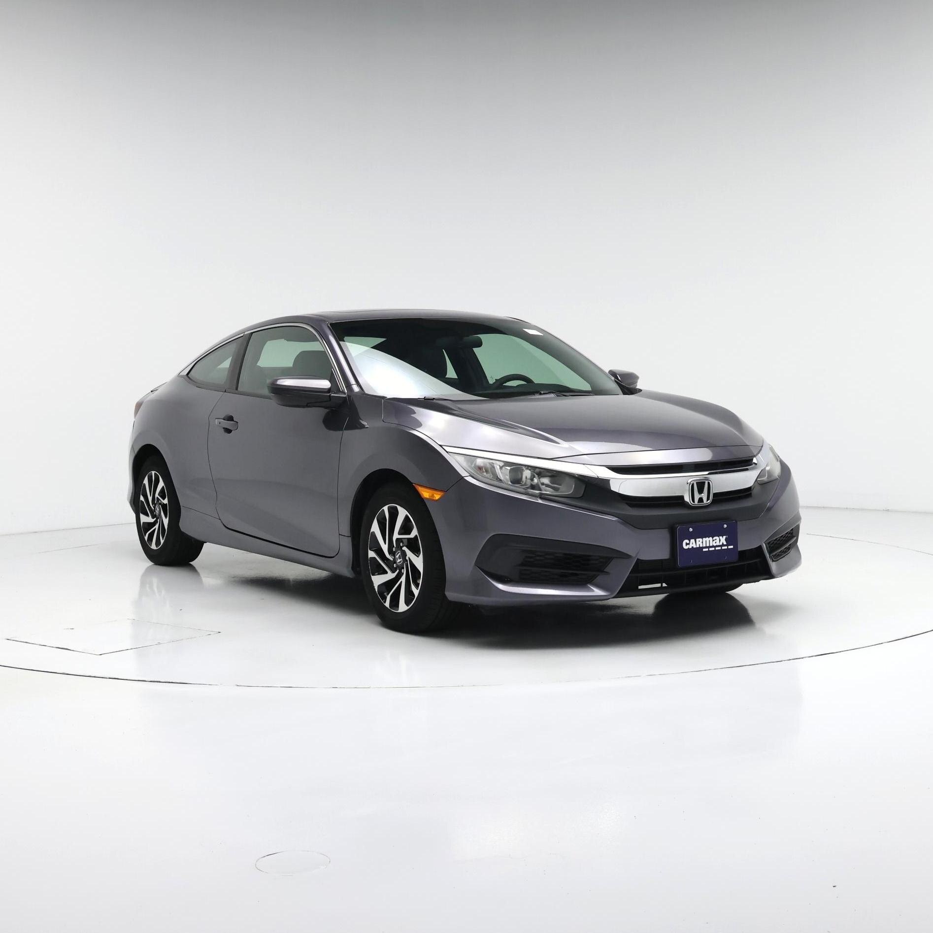 Gray 2018 Honda Civic Coupe Coupe Front-Wheel Drive Automatic
