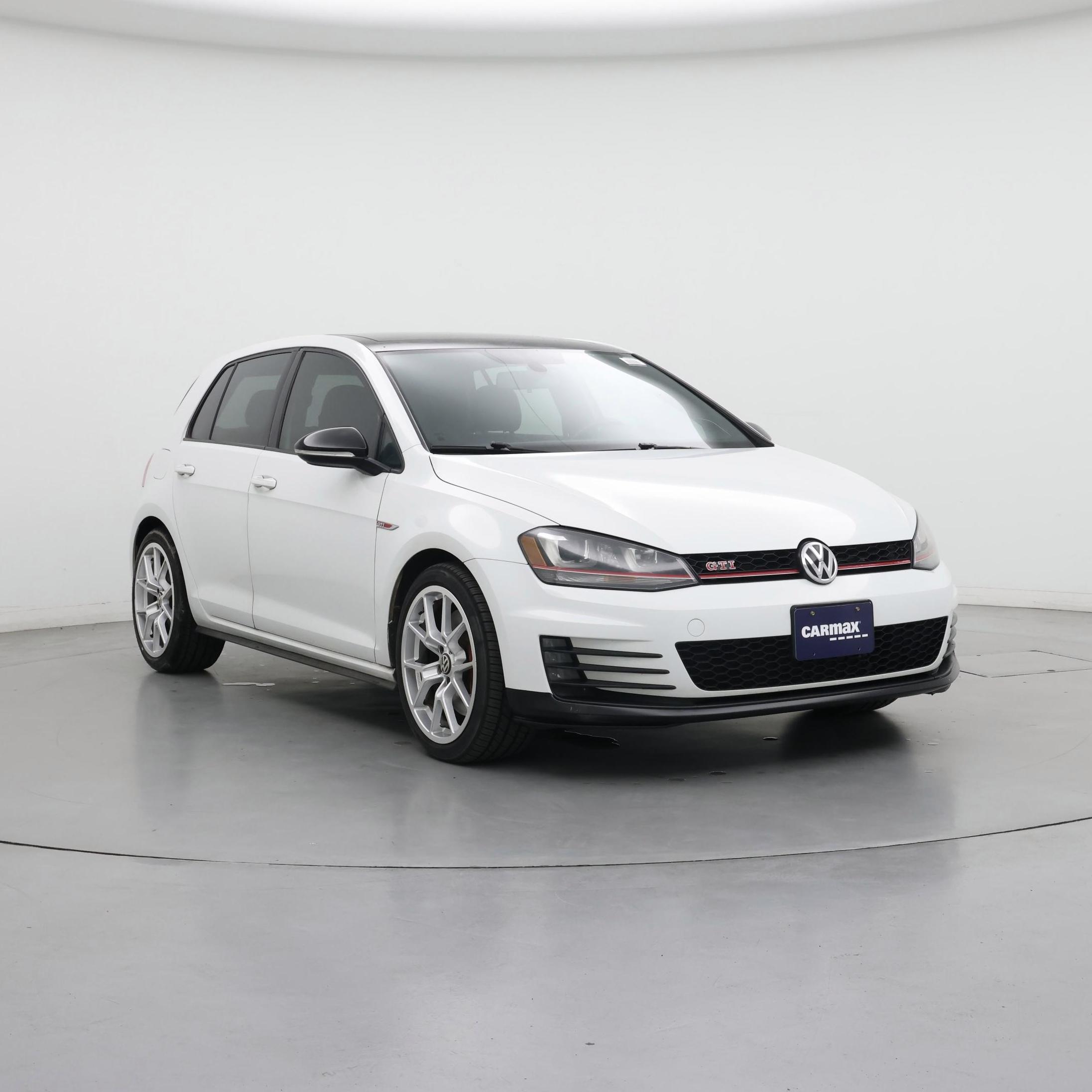 White 2015 Volkswagen Golf GTI Hatchback Front-Wheel Drive Manual
