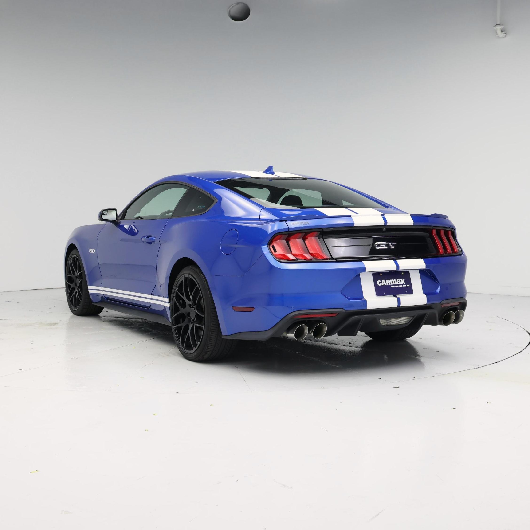 Blue 2020 Ford Mustang Coupe Rear-Wheel Drive Manual