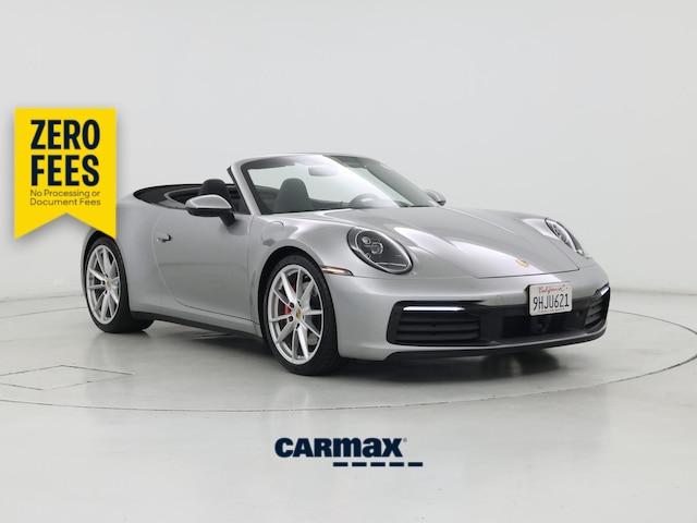 Silver 2023 Porsche 911 Convertible Rear-Wheel Drive Automatic