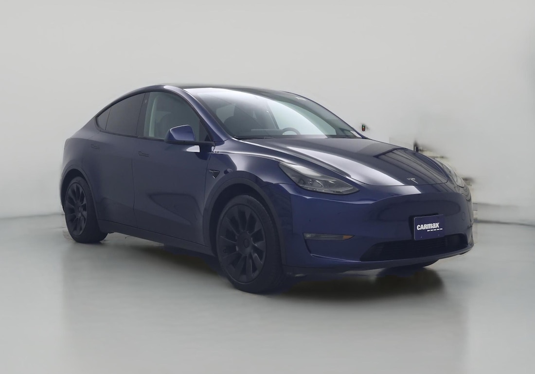 2022 Tesla Model Y Long Range All-Wheel Drive in Blue — CarMax photo