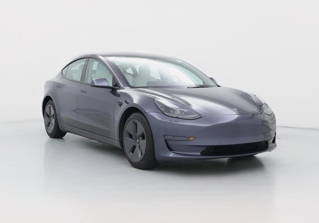 2022 Tesla Model 3 Long Range All-Wheel Drive in Gray — CarMax photo