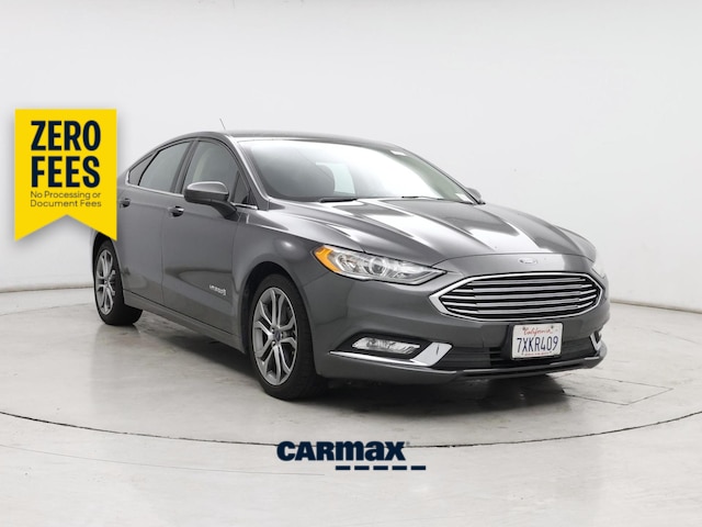 Gray 2017 Ford Fusion Hybrid Sedan Front-Wheel Drive Automatic