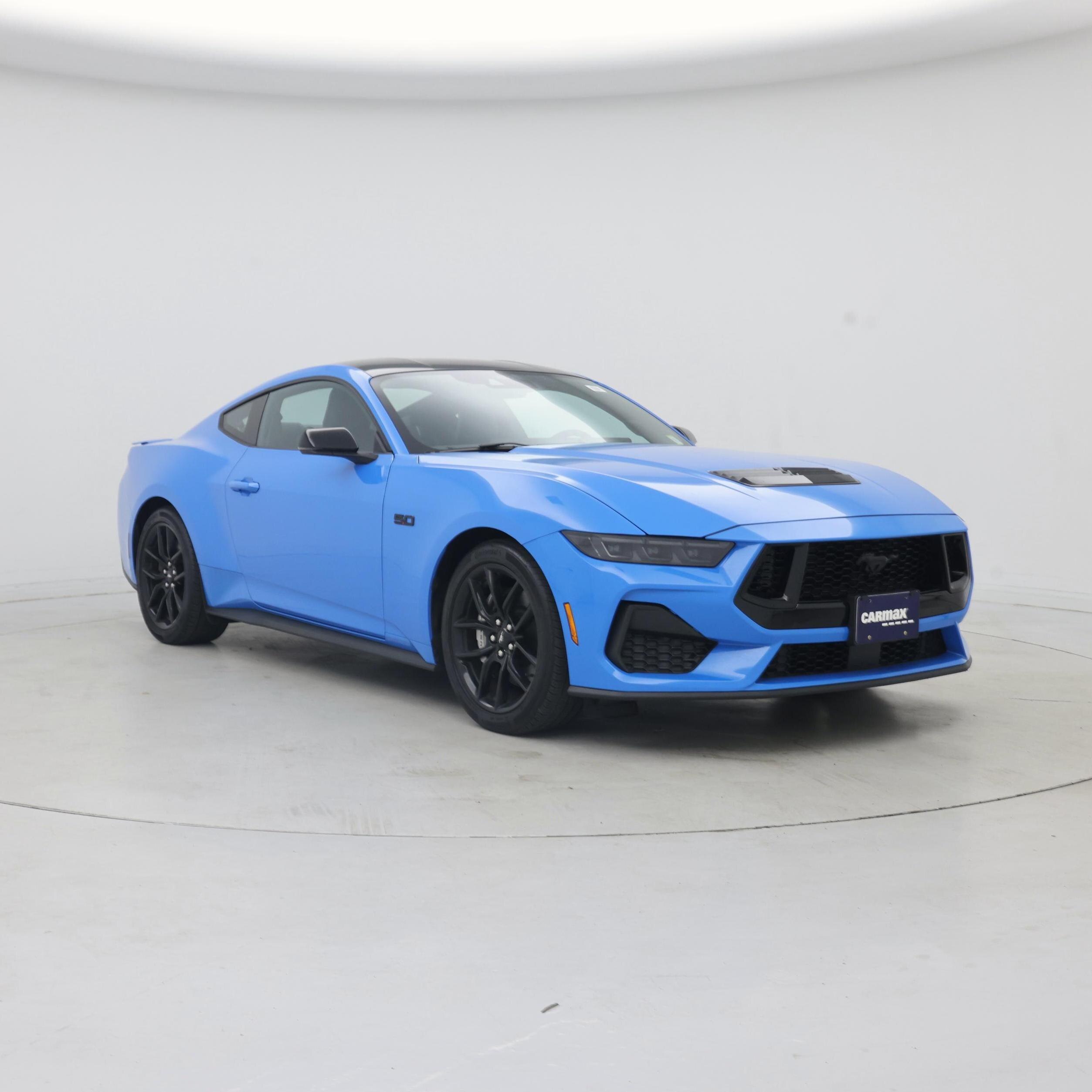 Blue 2024 Ford Mustang Coupe Rear-Wheel Drive Manual