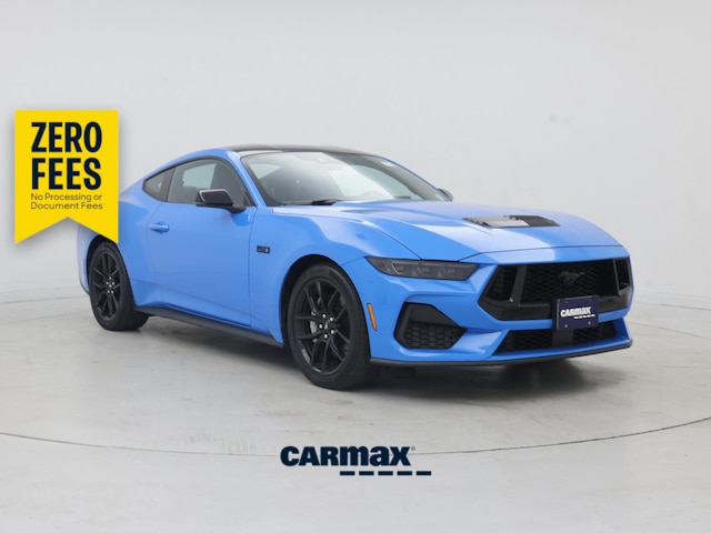 Blue 2024 Ford Mustang Coupe Rear-Wheel Drive Manual