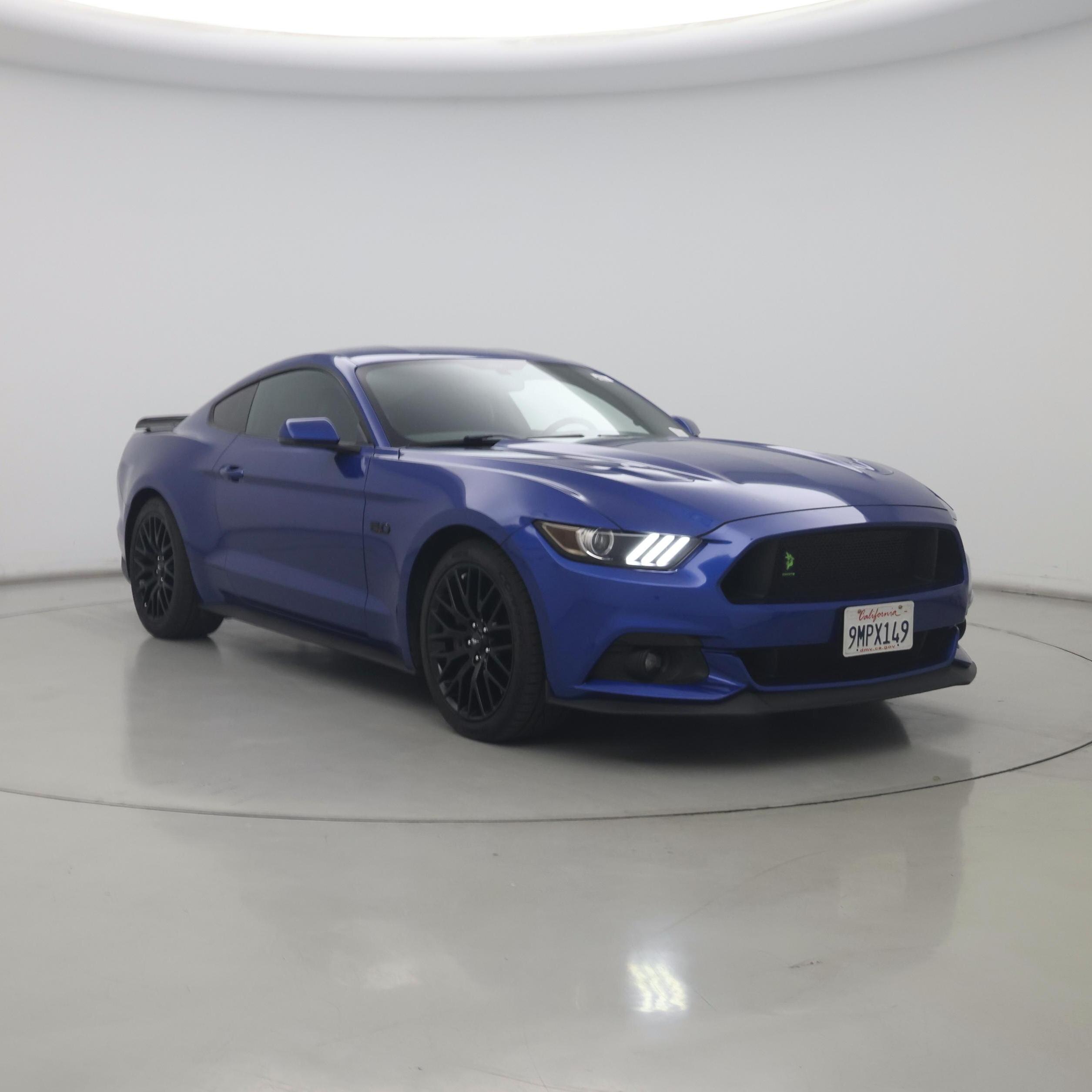 Blue 2017 Ford Mustang Coupe Rear-Wheel Drive Manual