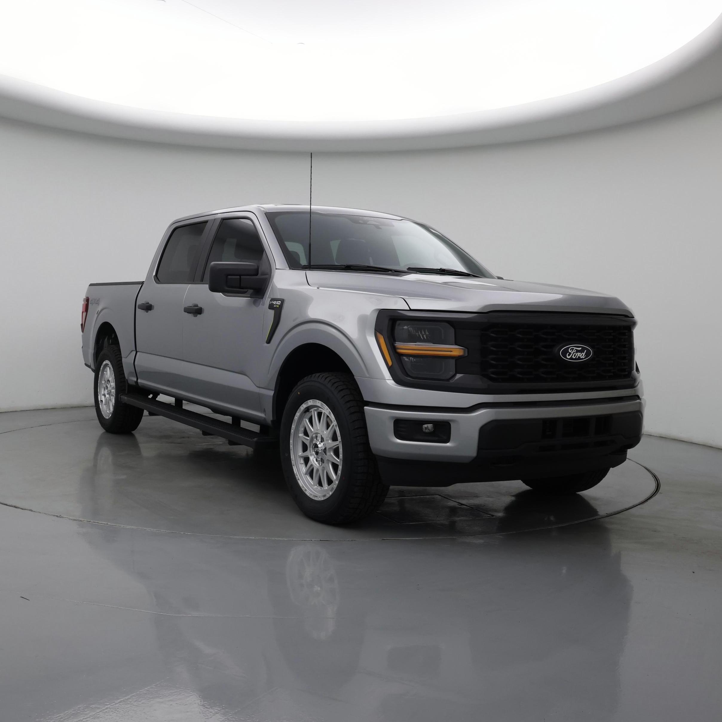 Silver 2024 Ford F-150 Pickup Truck Four-Wheel Drive Automatic