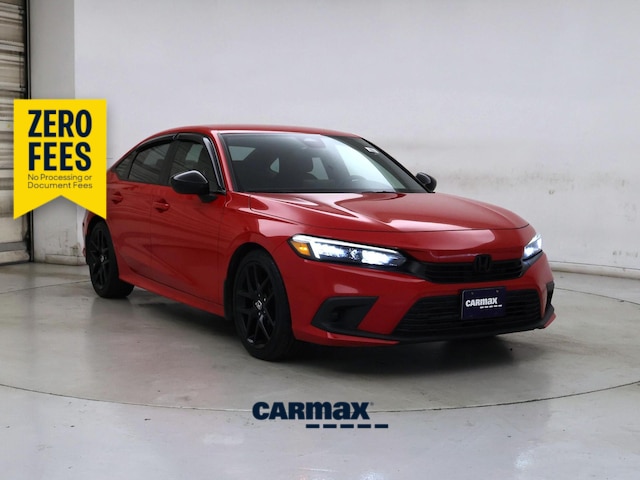 Red 2022 Honda Civic Sedan Front-Wheel Drive Automatic