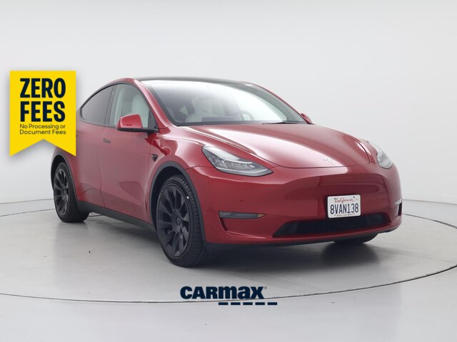 Red 2021 Tesla Model Y SUV / Crossover All-Wheel Drive Automatic