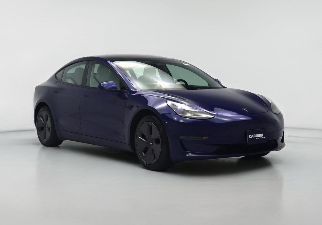 2021 Tesla Model 3 Long Range All-Wheel Drive in Blue — CarMax photo
