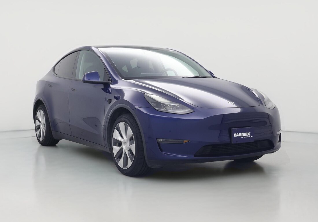 2022 Tesla Model Y Long Range All-Wheel Drive in Blue — CarMax photo