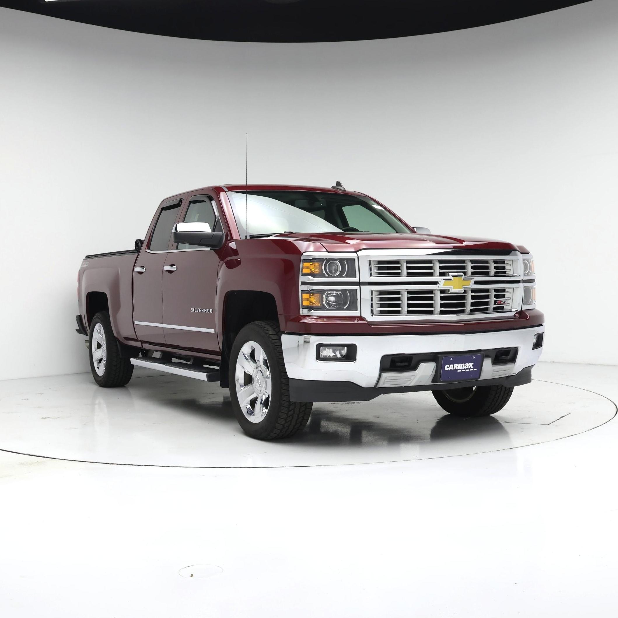 Red (Burgundy) 2015 Chevrolet Silverado 1500 Pickup Truck Four-Wheel Drive Automatic