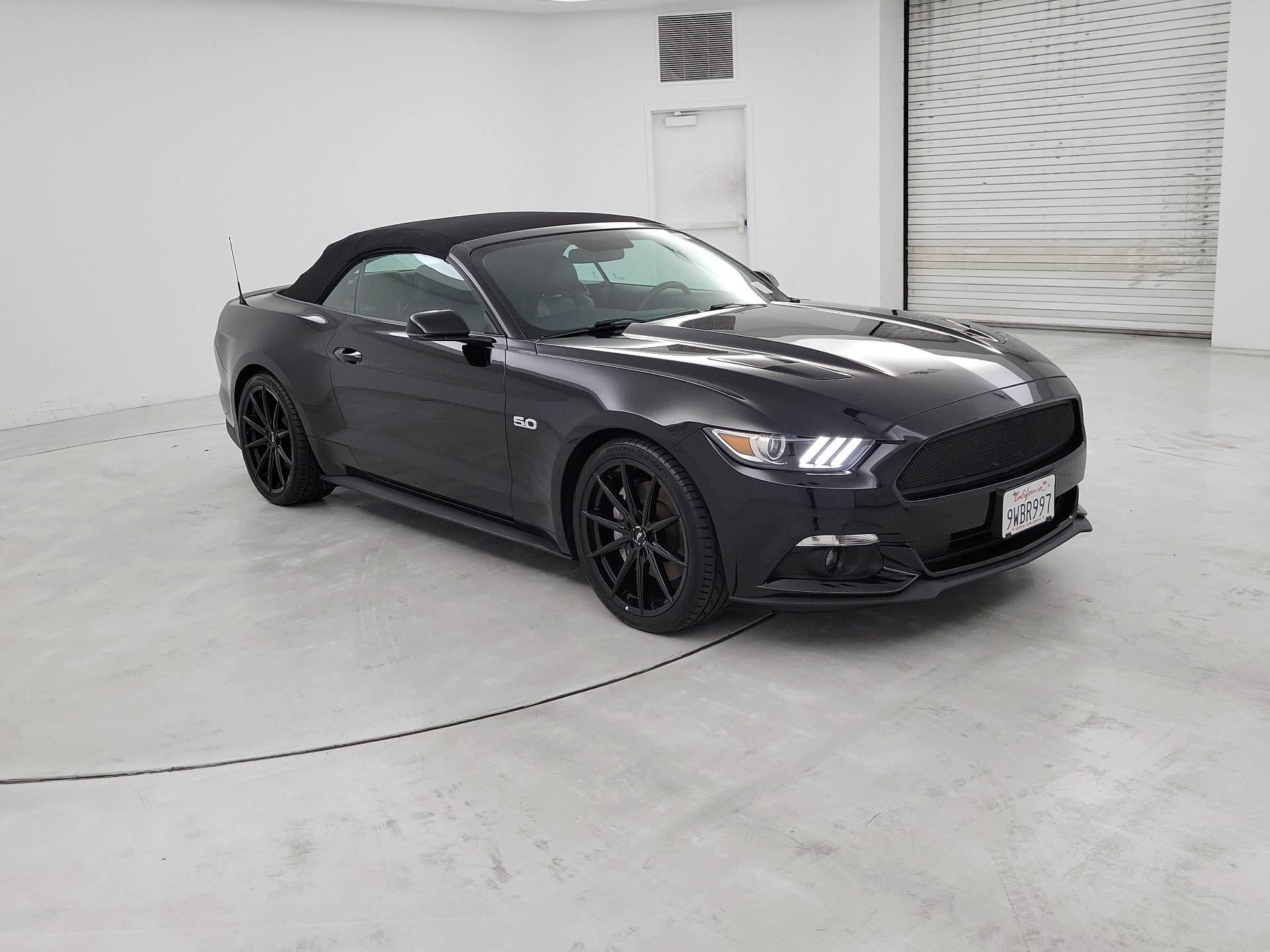 Black 2017 Ford Mustang Convertible Rear-Wheel Drive Manual