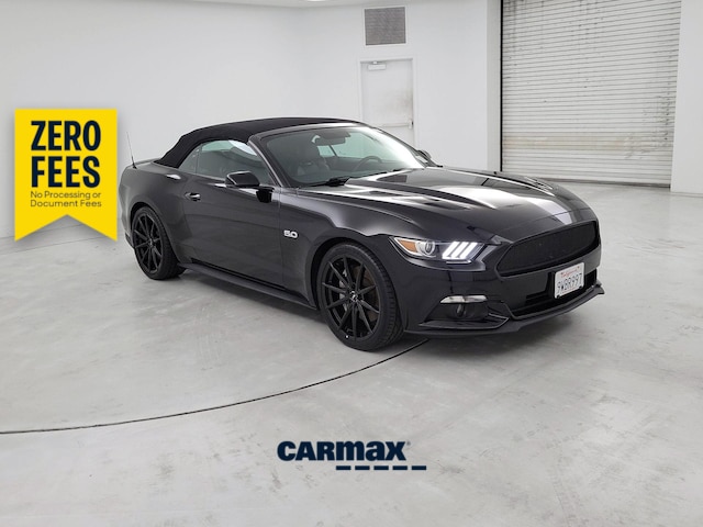Black 2017 Ford Mustang Convertible Rear-Wheel Drive Manual