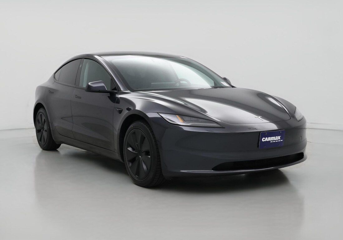 2024 Tesla Model 3 Long Range Rear-Wheel Drive in Gray — CarMax photo