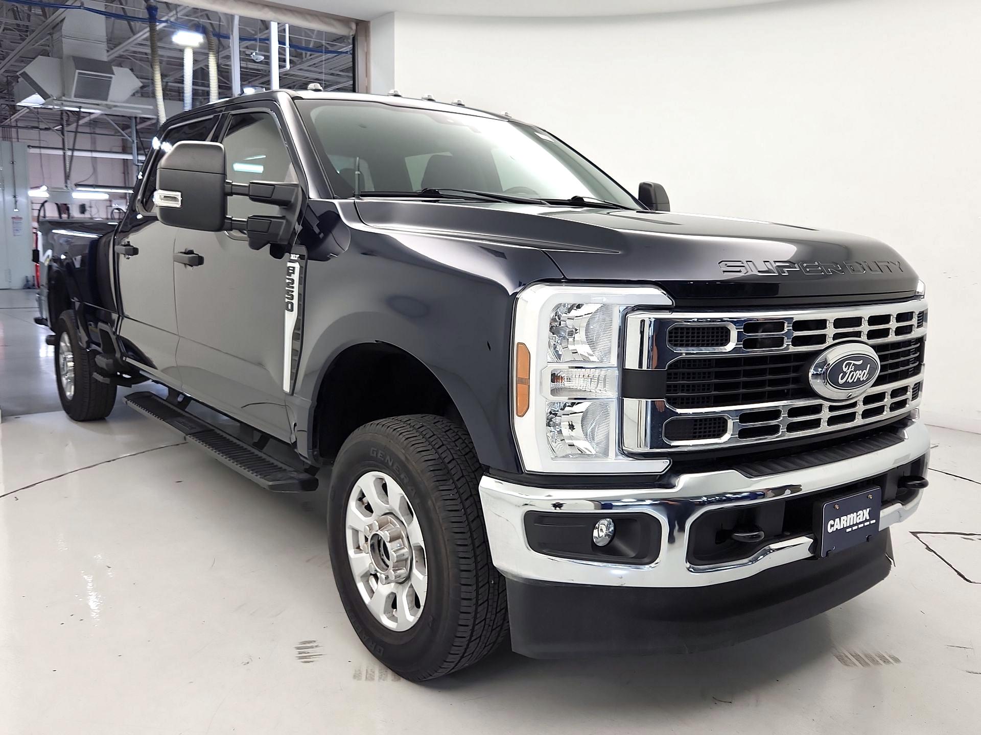Blue 2024 Ford F-250 Super Duty Pickup Truck Four-Wheel Drive Automatic