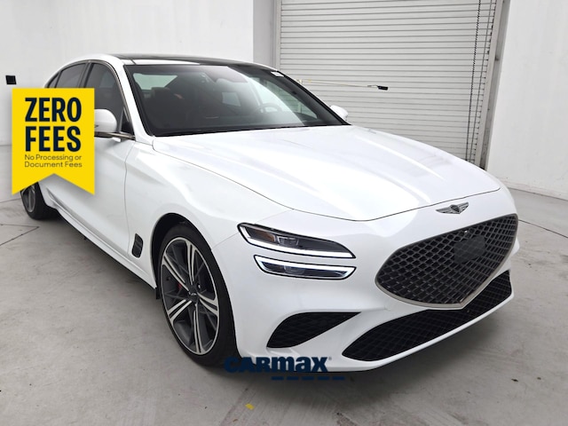 White 2024 Genesis G70 Sedan Rear-Wheel Drive Automatic