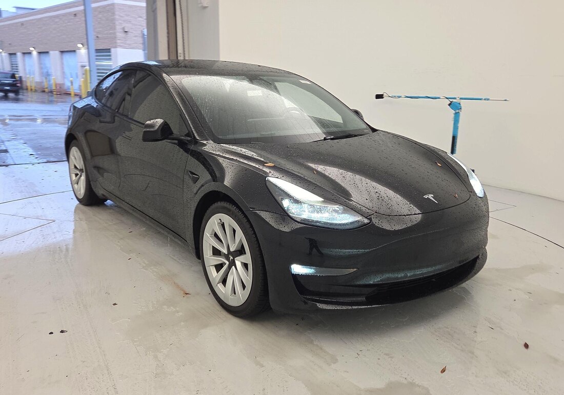 2022 Tesla Model 3 Long Range All-Wheel Drive in Black — CarMax photo