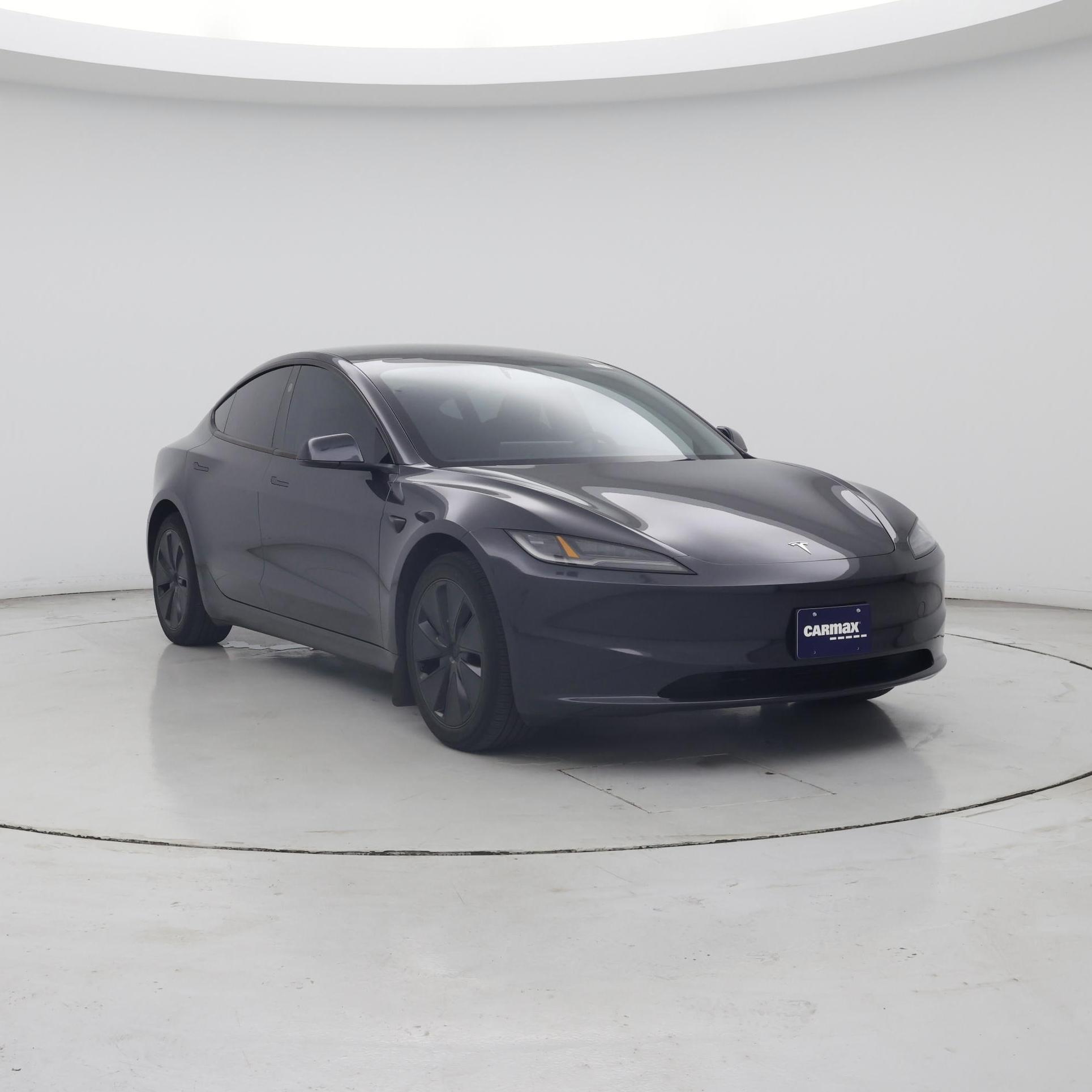 Black 2025 Tesla Model 3 Sedan Rear-Wheel Drive Automatic