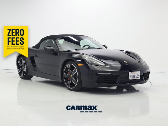Black 2018 Porsche 718 Boxster Convertible Rear-Wheel Drive Automatic