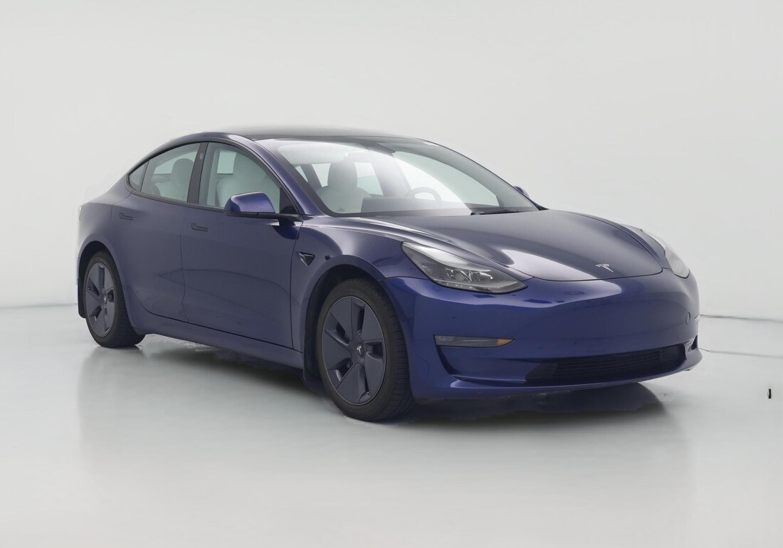 2022 Tesla Model 3 Long Range All-Wheel Drive in Blue — CarMax photo
