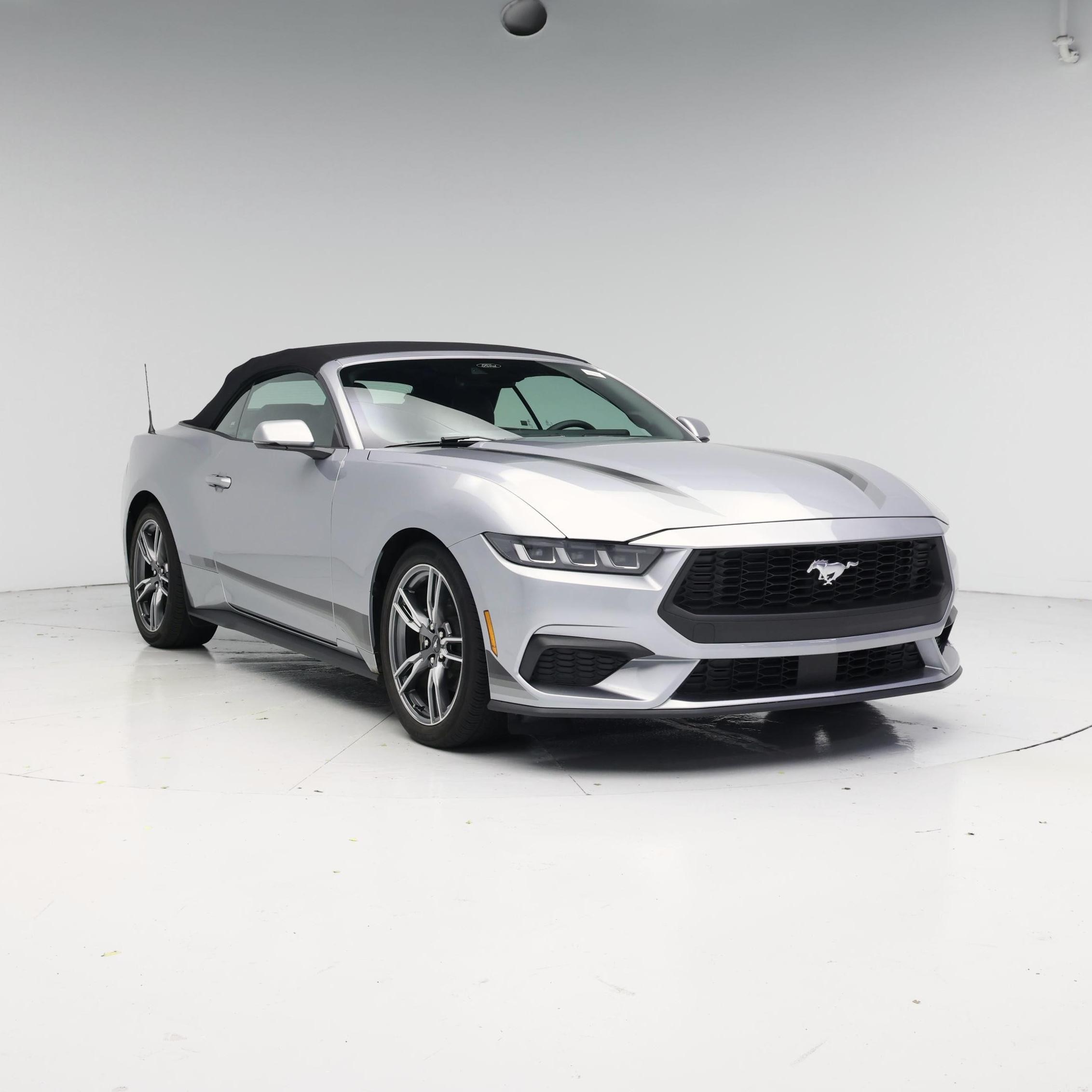 Silver 2024 Ford Mustang Convertible Rear-Wheel Drive Automatic
