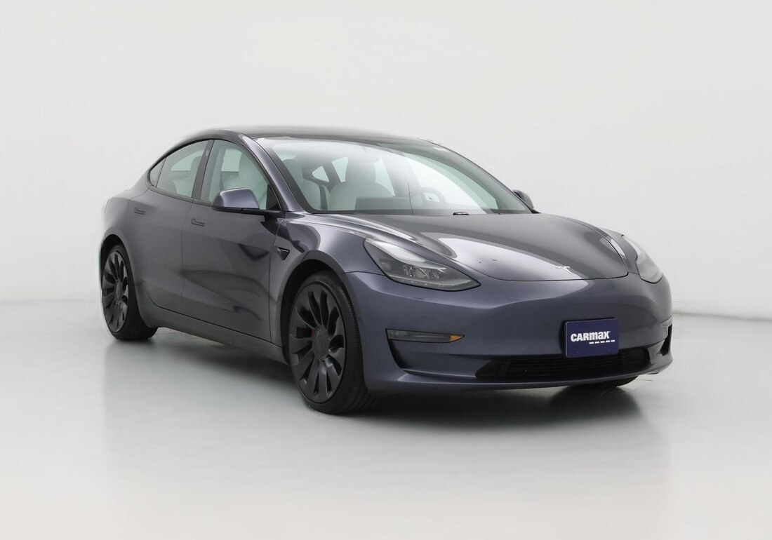 2021 Tesla Model 3 Performance in Gray — CarMax photo