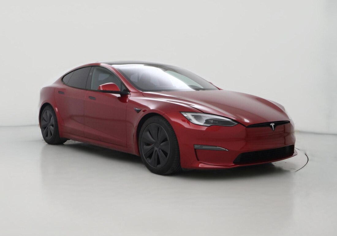 2024 Tesla Model S Plaid in Red — CarMax photo