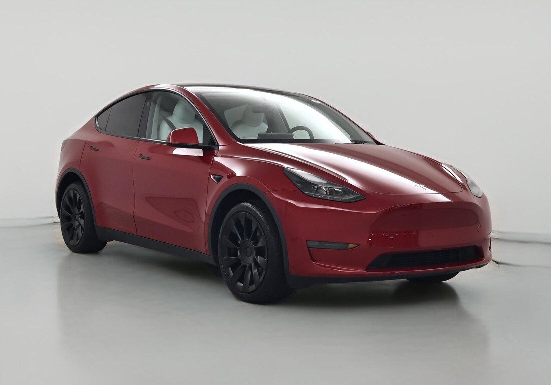2023 Tesla Model Y Long Range All-Wheel Drive in Red — CarMax photo