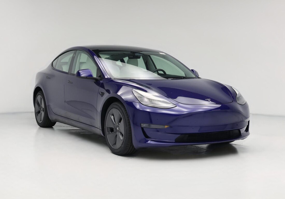 2023 Tesla Model 3 Long Range All-Wheel Drive in Blue — CarMax photo
