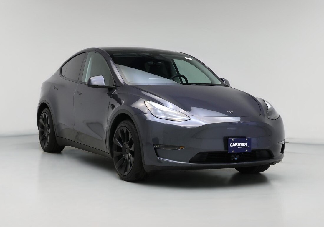 2023 Tesla Model Y Long Range All-Wheel Drive in Gray — CarMax photo
