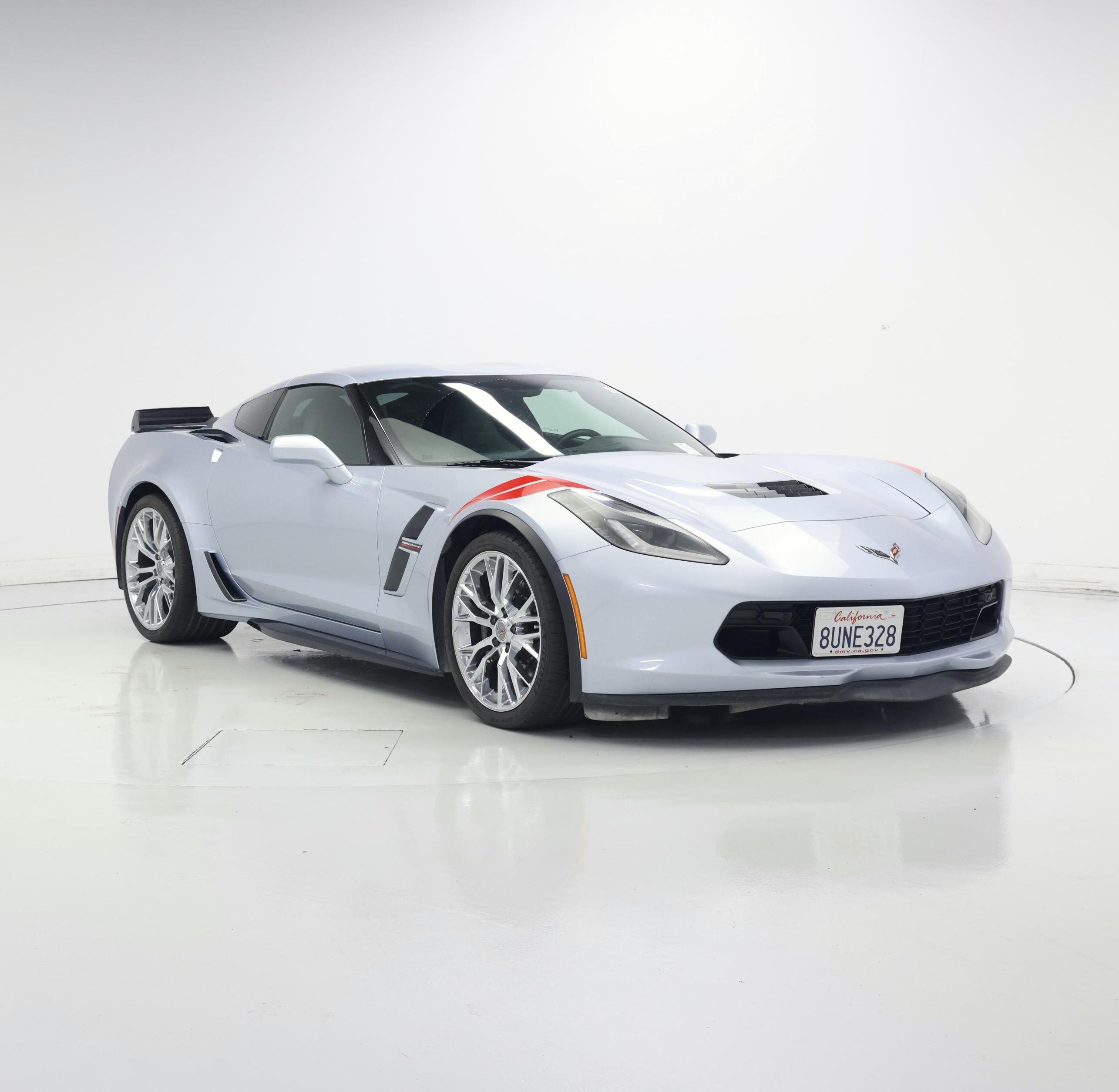 Blue 2017 Chevrolet Corvette Coupe Rear-Wheel Drive Automatic