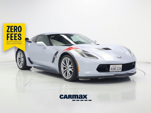 Blue 2017 Chevrolet Corvette Coupe Rear-Wheel Drive Automatic