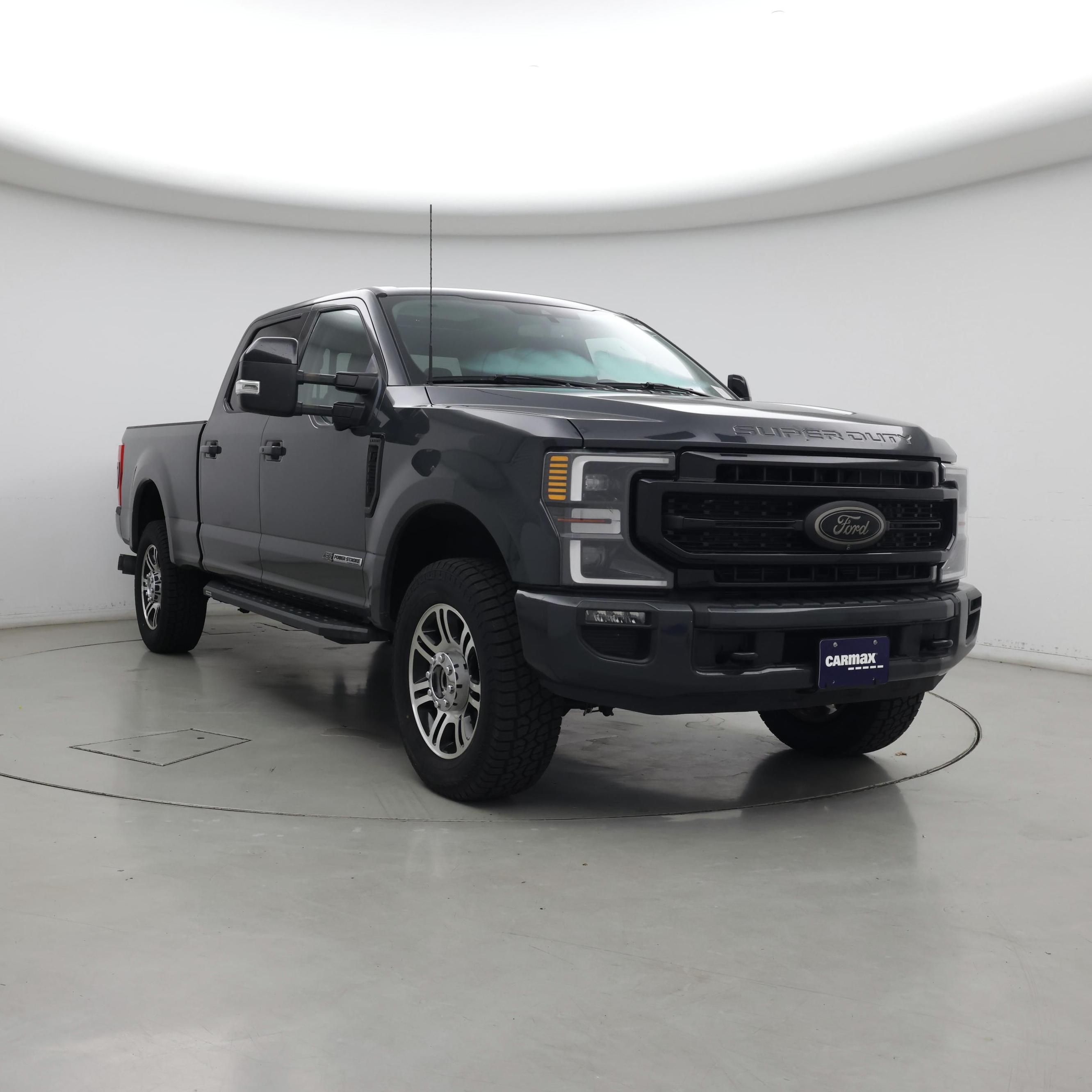 Gray 2021 Ford F-250 Super Duty Pickup Truck Four-Wheel Drive Automatic