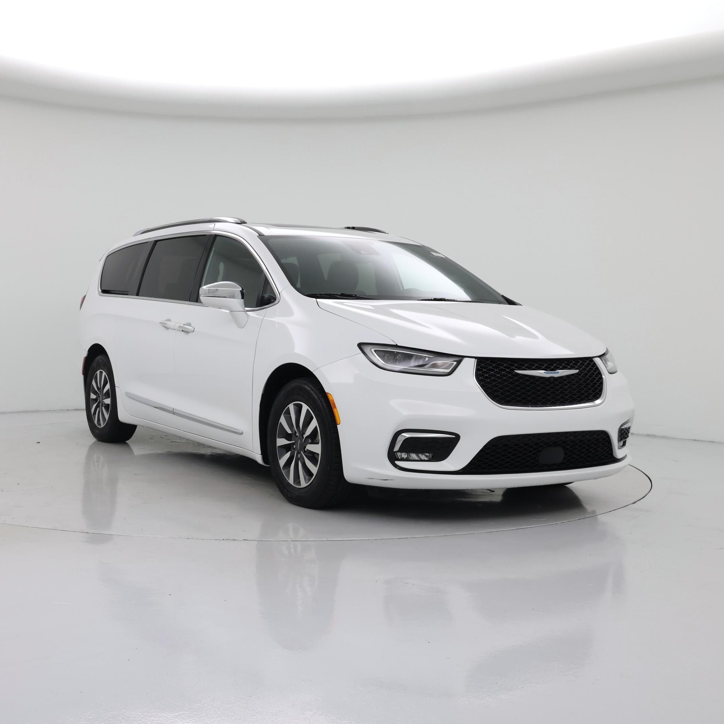 White 2021 Chrysler Pacifica Hybrid Minivan Front-Wheel Drive Automatic