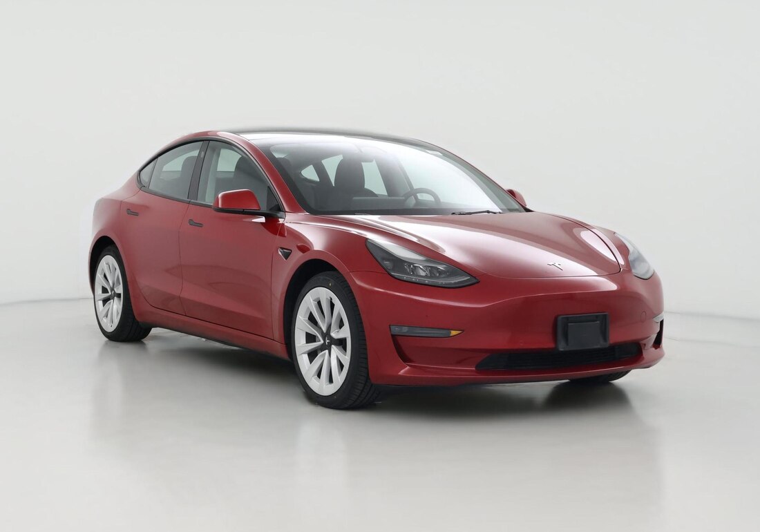 2022 Tesla Model 3 Rear-Wheel Drive in Red — CarMax photo