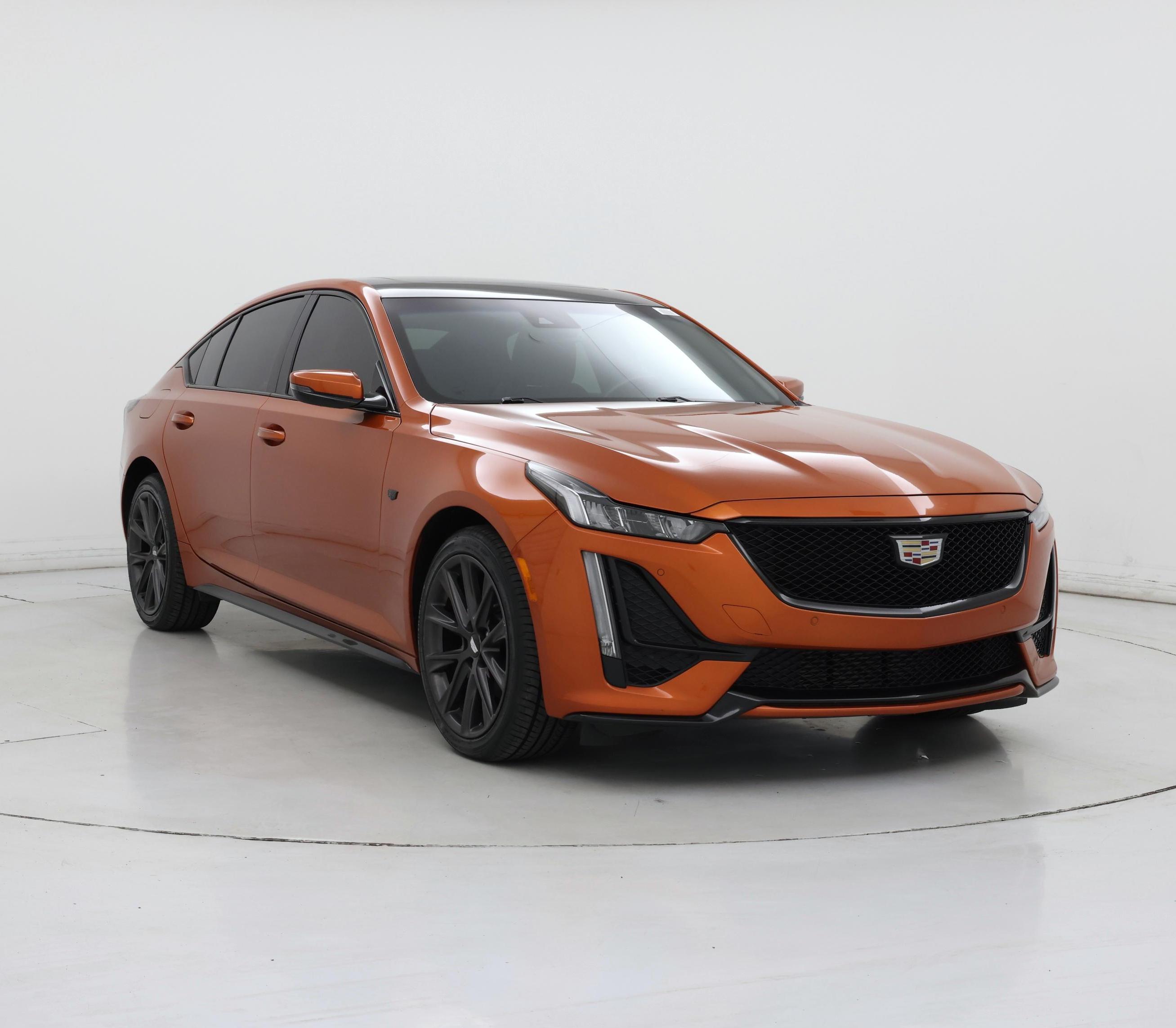 Orange 2022 Cadillac CT5 Sedan All-Wheel Drive Automatic