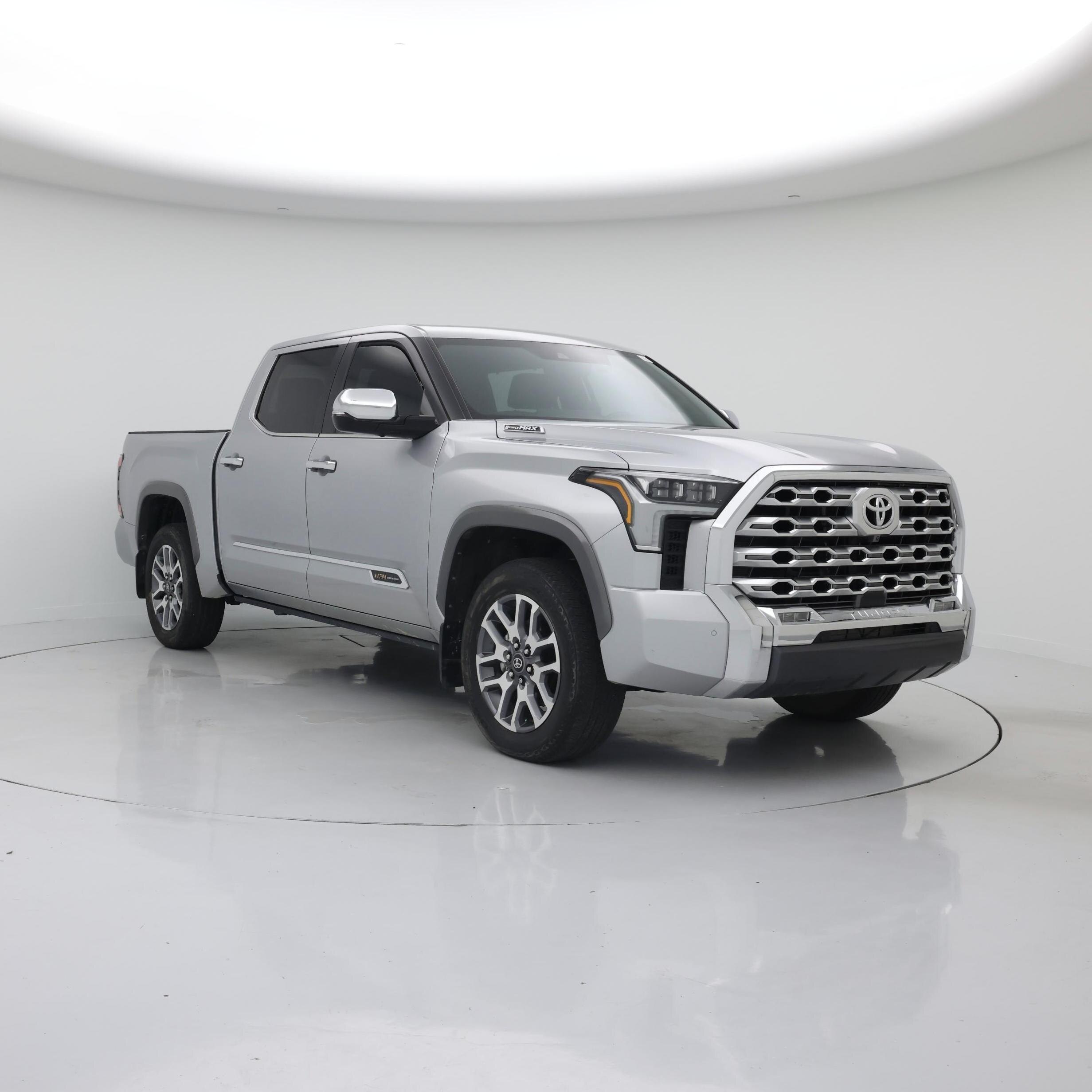 Silver 2025 Toyota Tundra Hybrid Pickup Truck Four-Wheel Drive Automatic