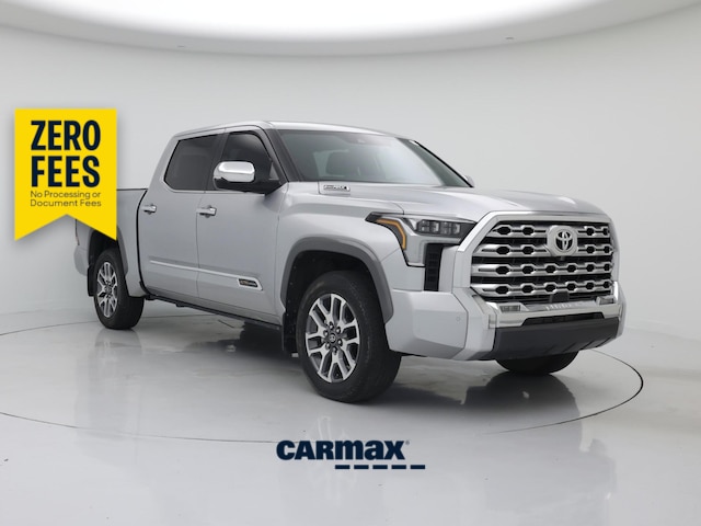 Silver 2025 Toyota Tundra Hybrid Pickup Truck Four-Wheel Drive Automatic