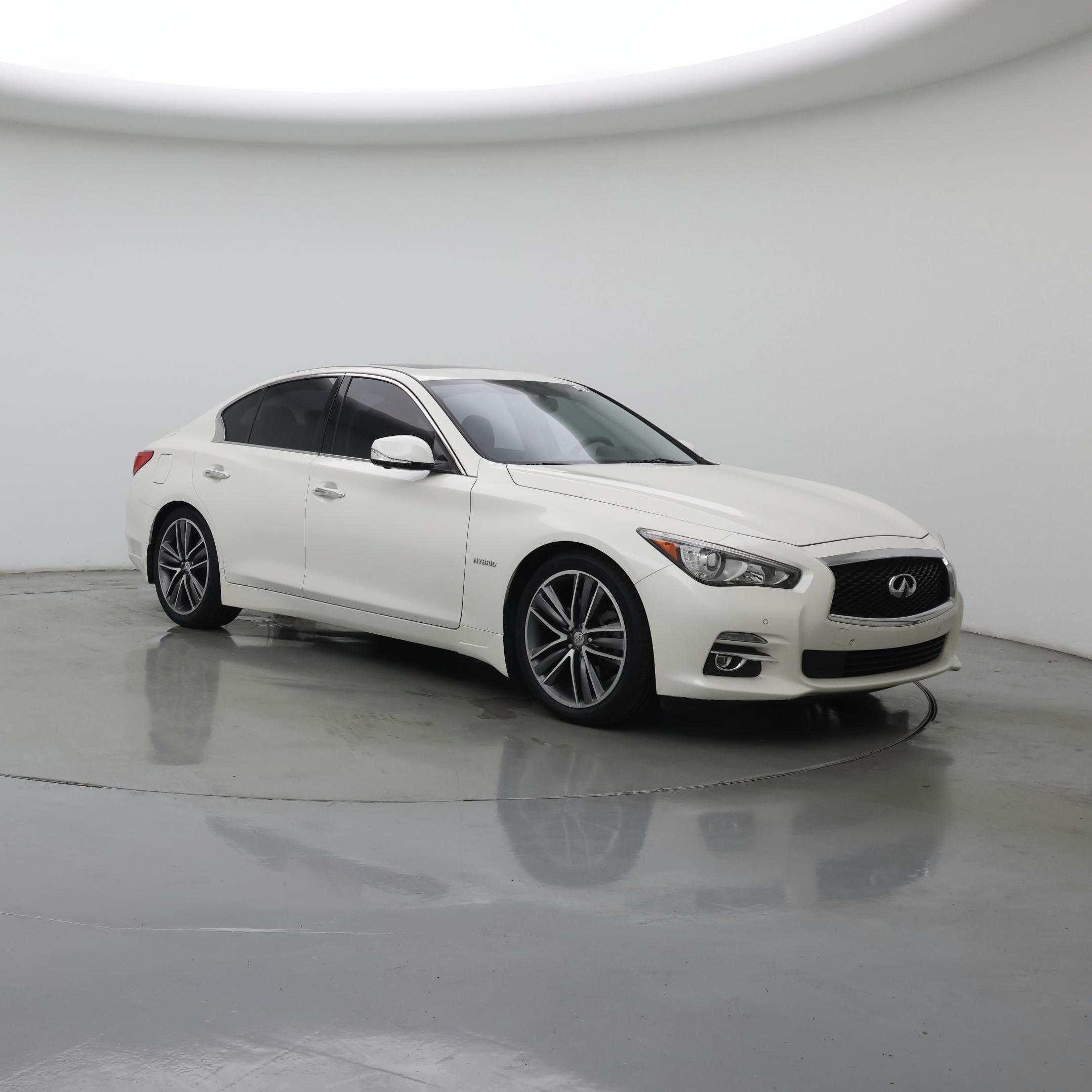 White 2016 INFINITI Q50 Hybrid Sedan Rear-Wheel Drive Automatic