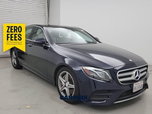 Blue 2017 Mercedes-Benz E-Class Sedan Rear-Wheel Drive Automatic