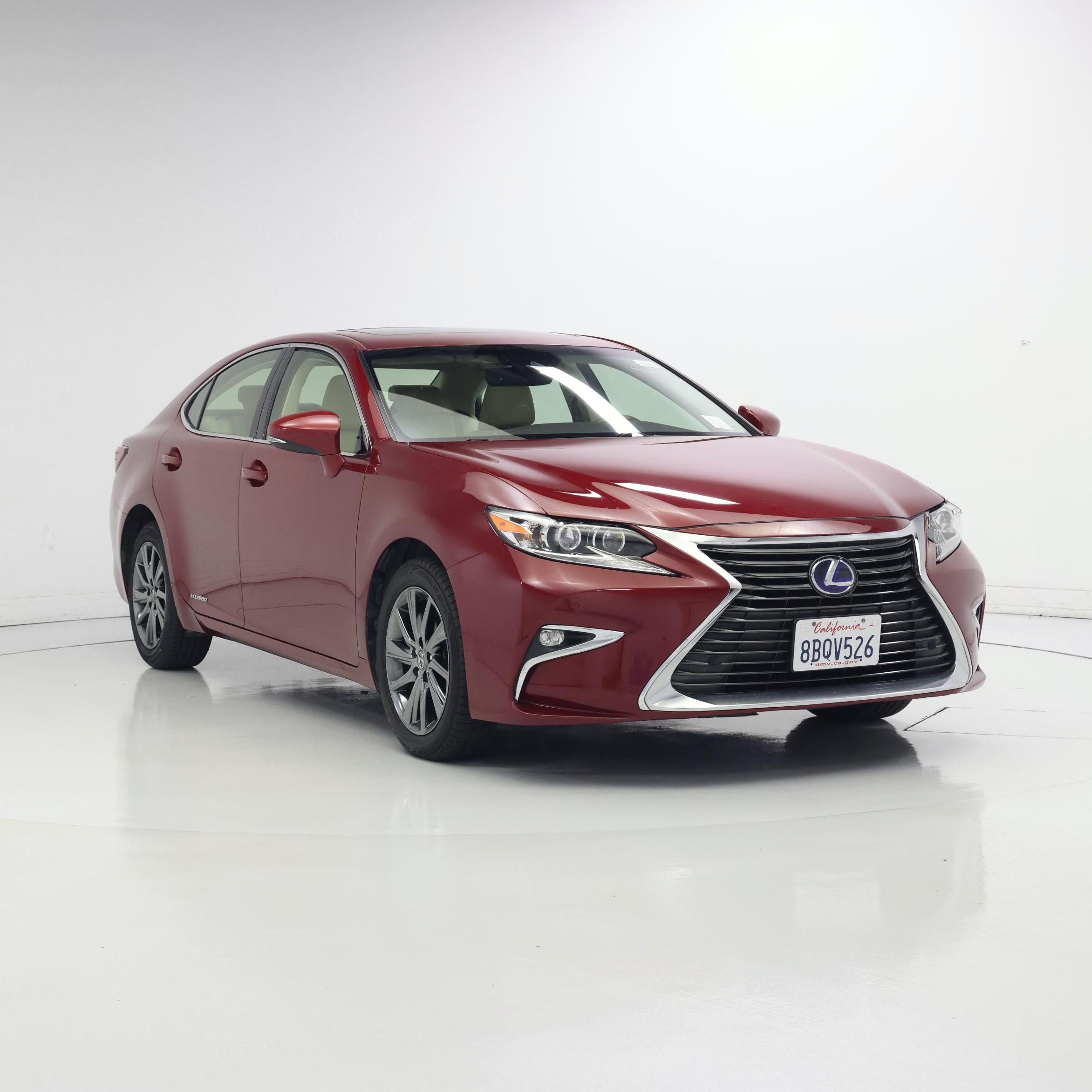Red 2017 Lexus ES Hybrid Sedan Front-Wheel Drive Automatic