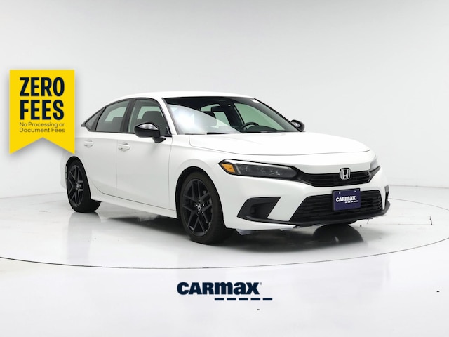 White 2022 Honda Civic Sedan Front-Wheel Drive Automatic