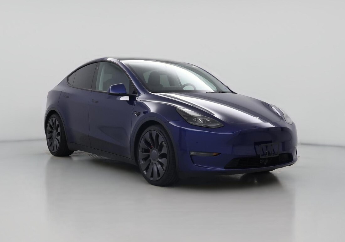 2021 Tesla Model Y Performance All-Wheel Drive in Blue — CarMax photo
