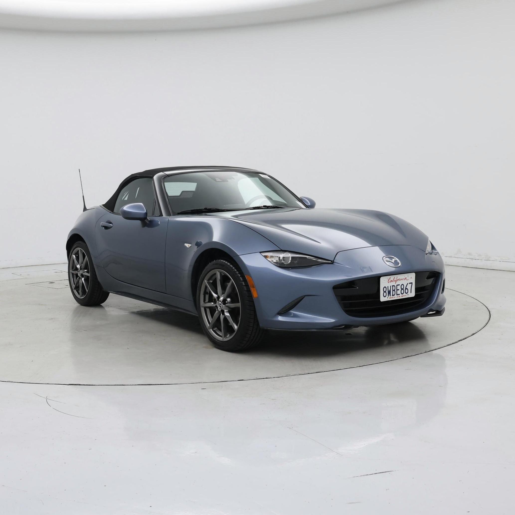 Blue 2016 Mazda MX-5 Miata Convertible Rear-Wheel Drive Manual