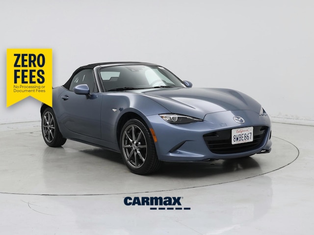 Blue 2016 Mazda MX-5 Miata Convertible Rear-Wheel Drive Manual