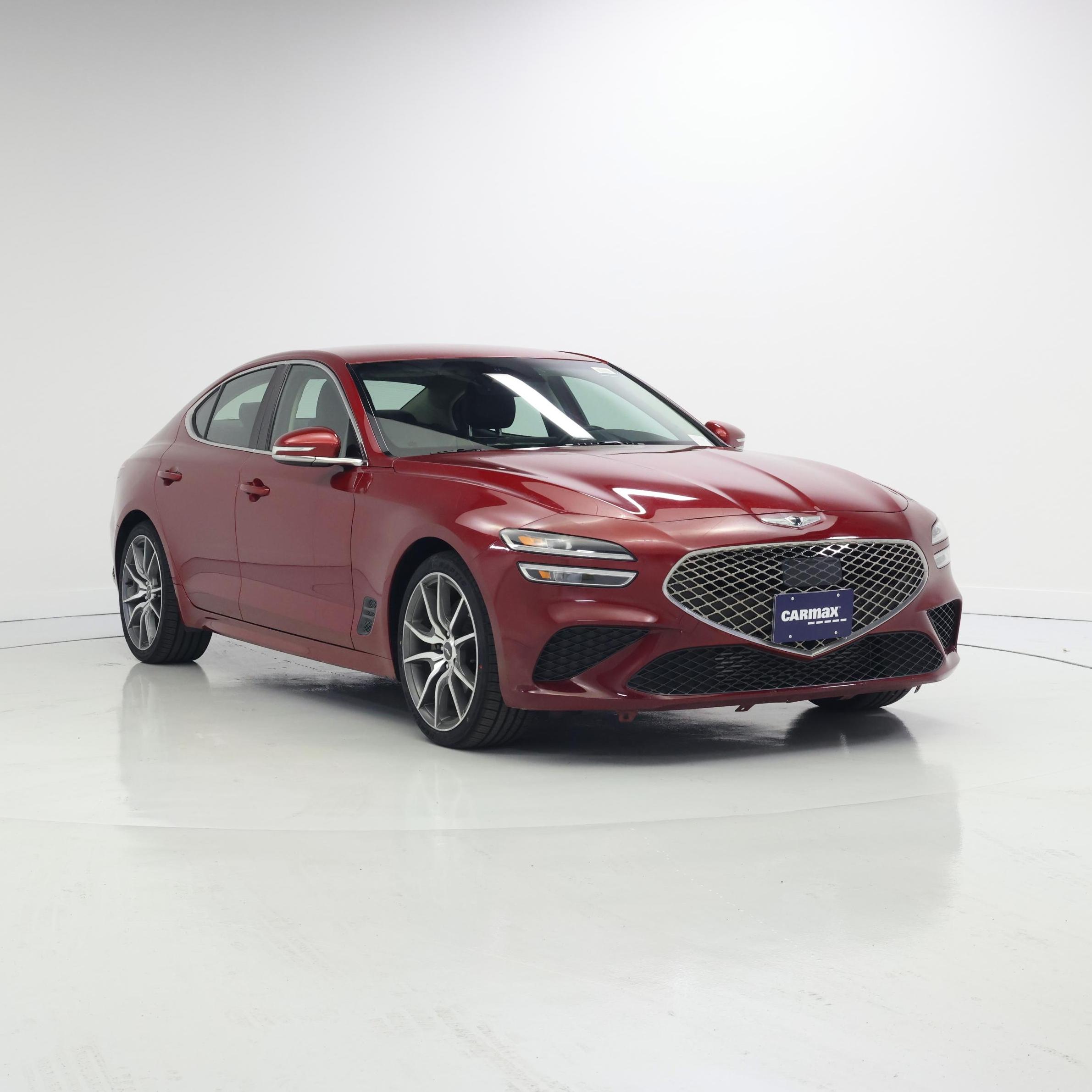 Red 2022 Genesis G70 Sedan Rear-Wheel Drive Automatic