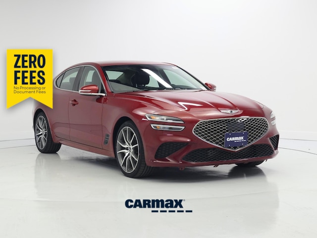 Red 2022 Genesis G70 Sedan Rear-Wheel Drive Automatic