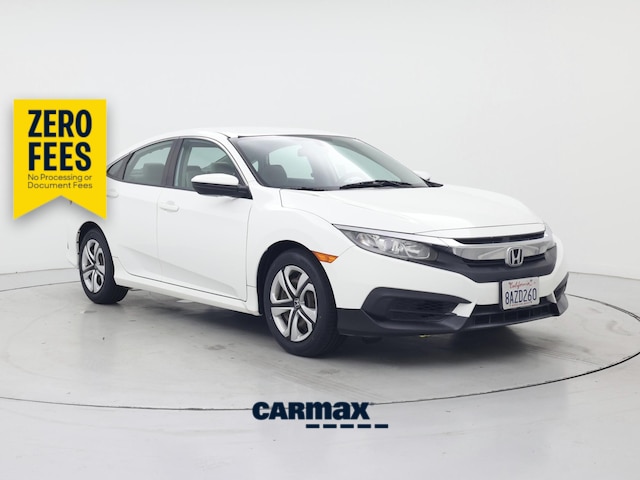 White 2017 Honda Civic Sedan Front-Wheel Drive Automatic